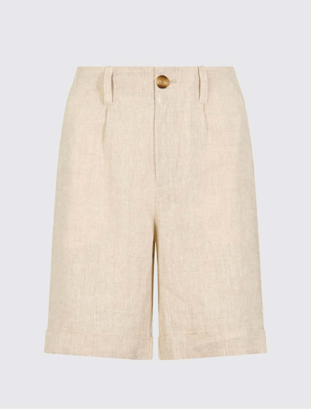 Maryland Dames Linnen Shorts - Oatmeal
