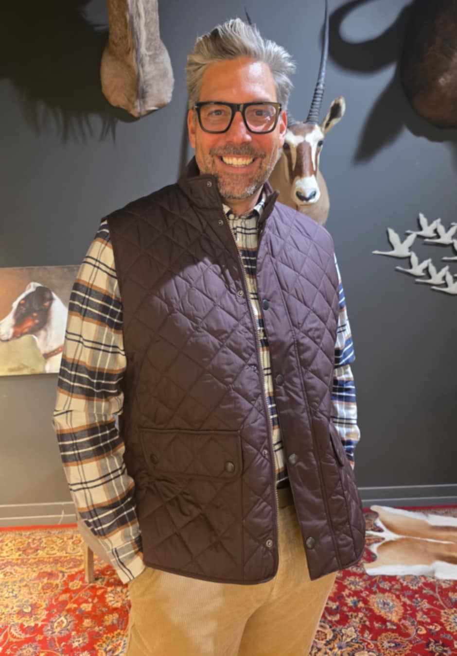 BARBOUR NEW LOWERDALE QUILTED GILET bruin