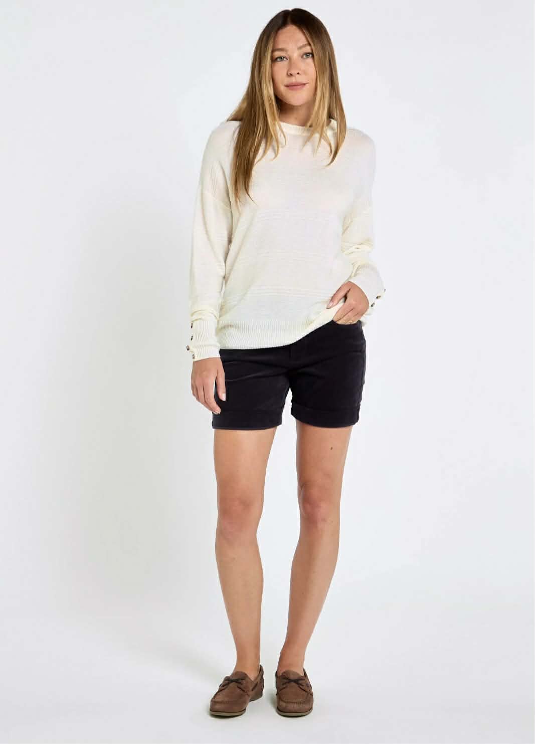 Ashfield Dames Bamboo Trui - Oyster