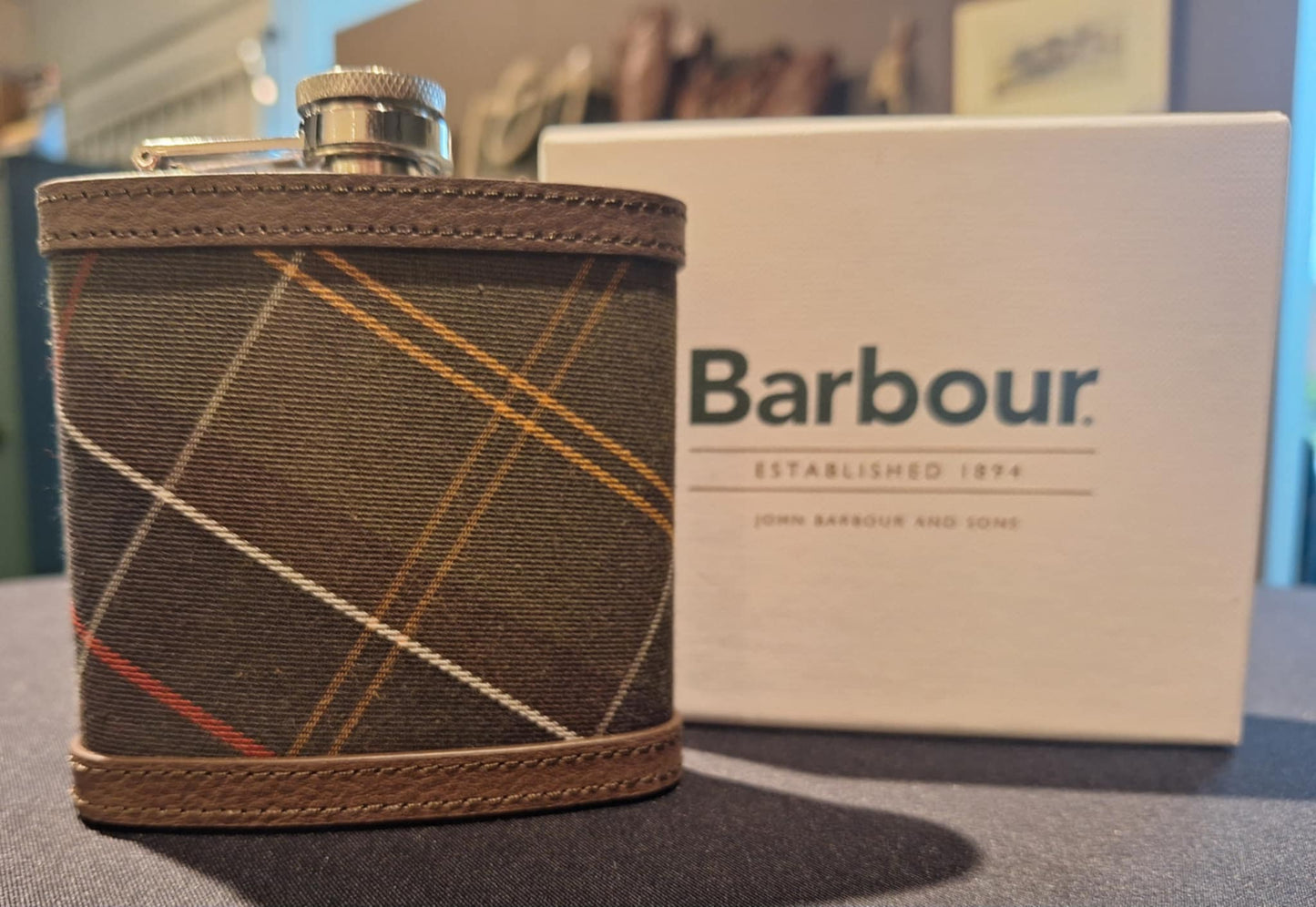 Borstfles Barbour tartan