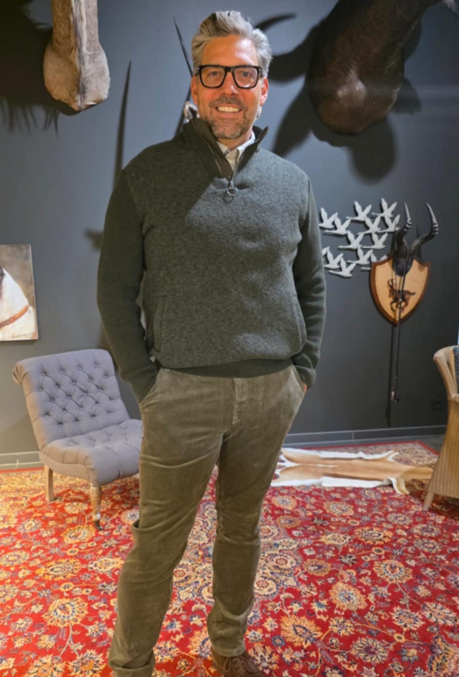 BARBOUR MILBURN HALF ZIP KNITTED JUMPER