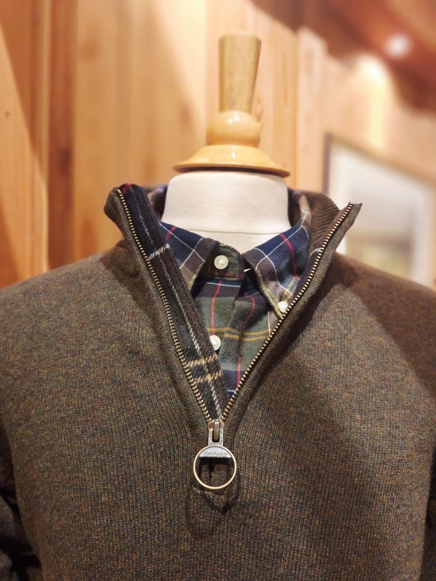 BARBOUR HOLDEN HALF ZIP KNITTED JUMPER