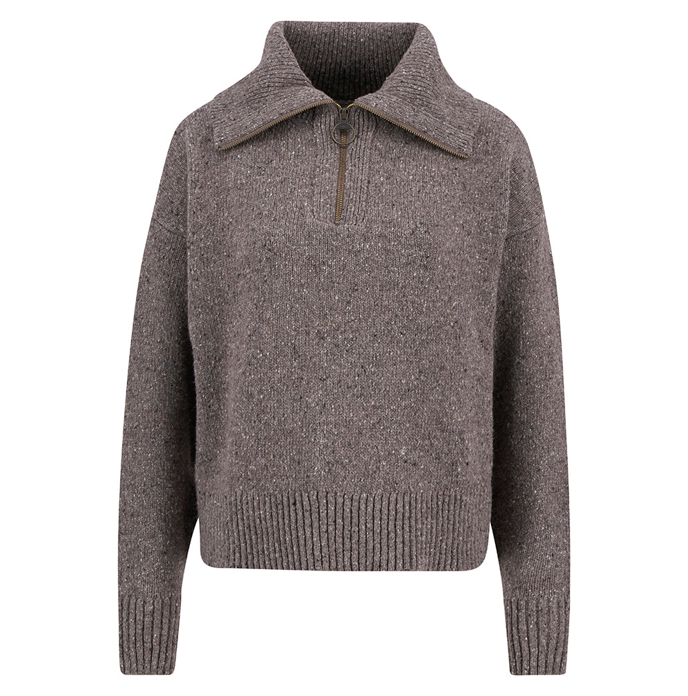BARBOUR LAVENSDALE HALF ZIP KNITTED JUMPER
