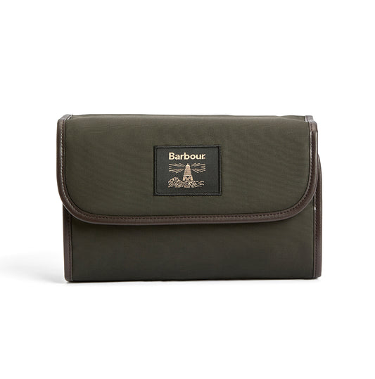 BARBOUR WAX HANGING WASHBAG