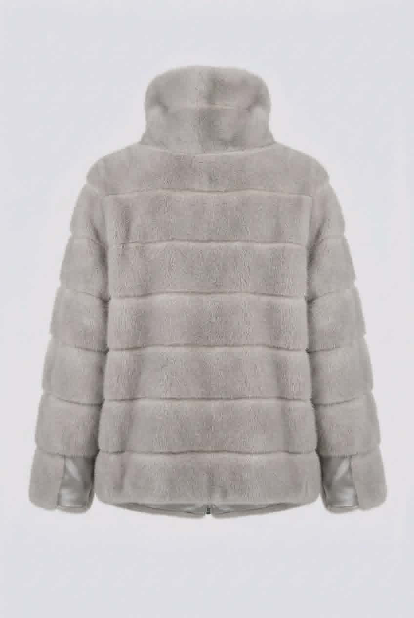 MAXIMILIAN FAUX-FUR JACKET