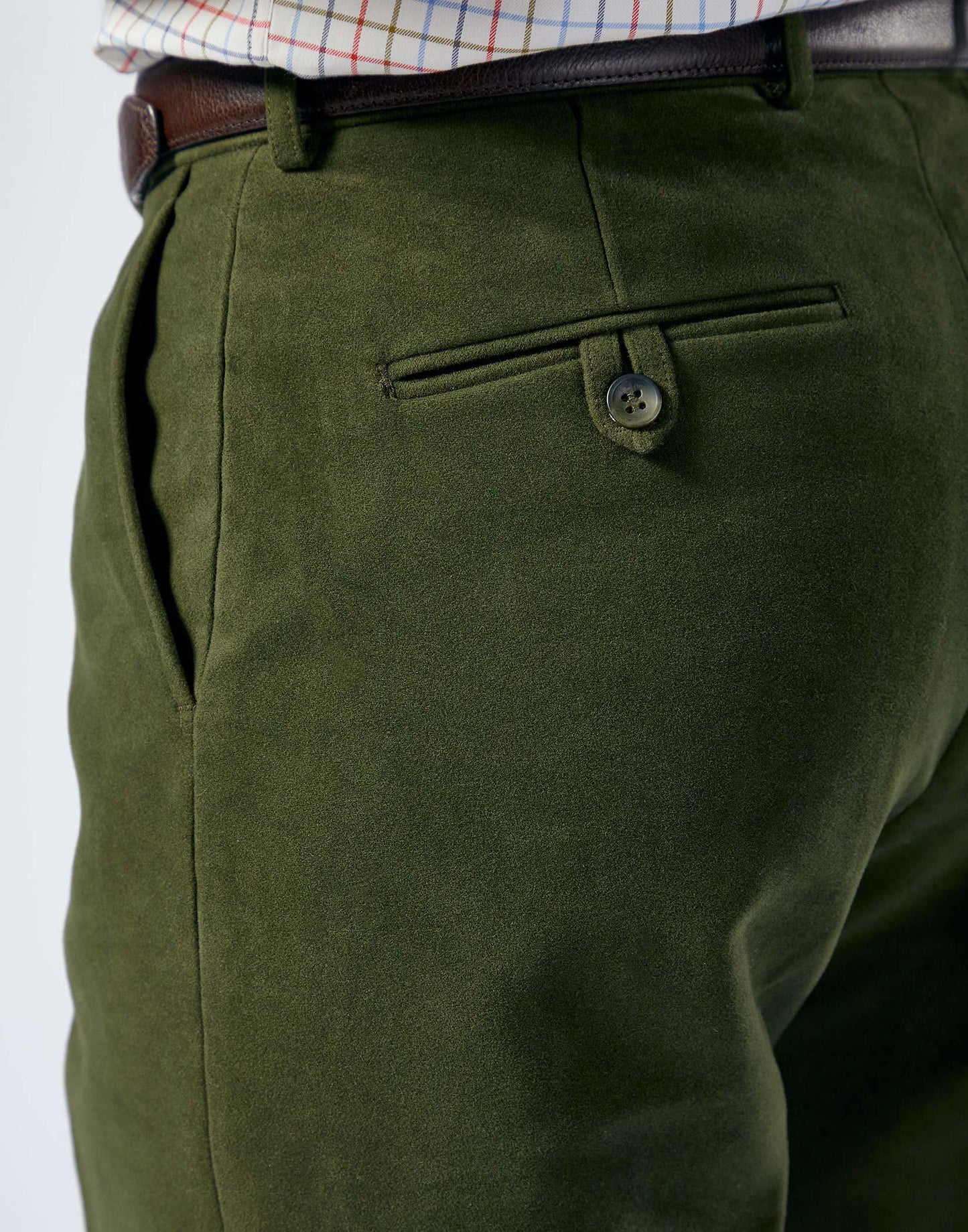 LAKSEN BELGRAVIA MOLESKIN TROUSERS LODEN GROEN