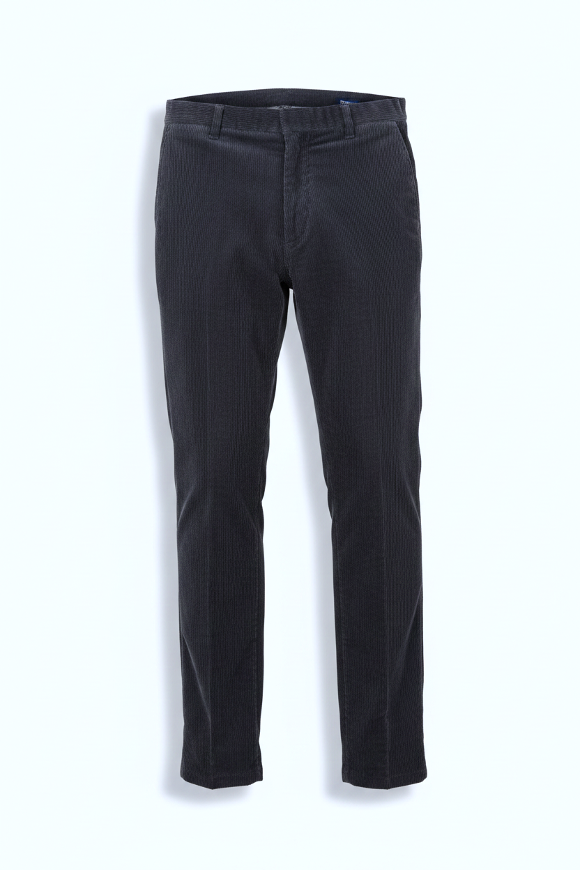 STEINBOCK BROEK VELOURS MARINEBLAUW