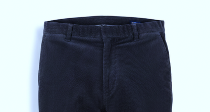 STEINBOCK BROEK VELOURS MARINEBLAUW