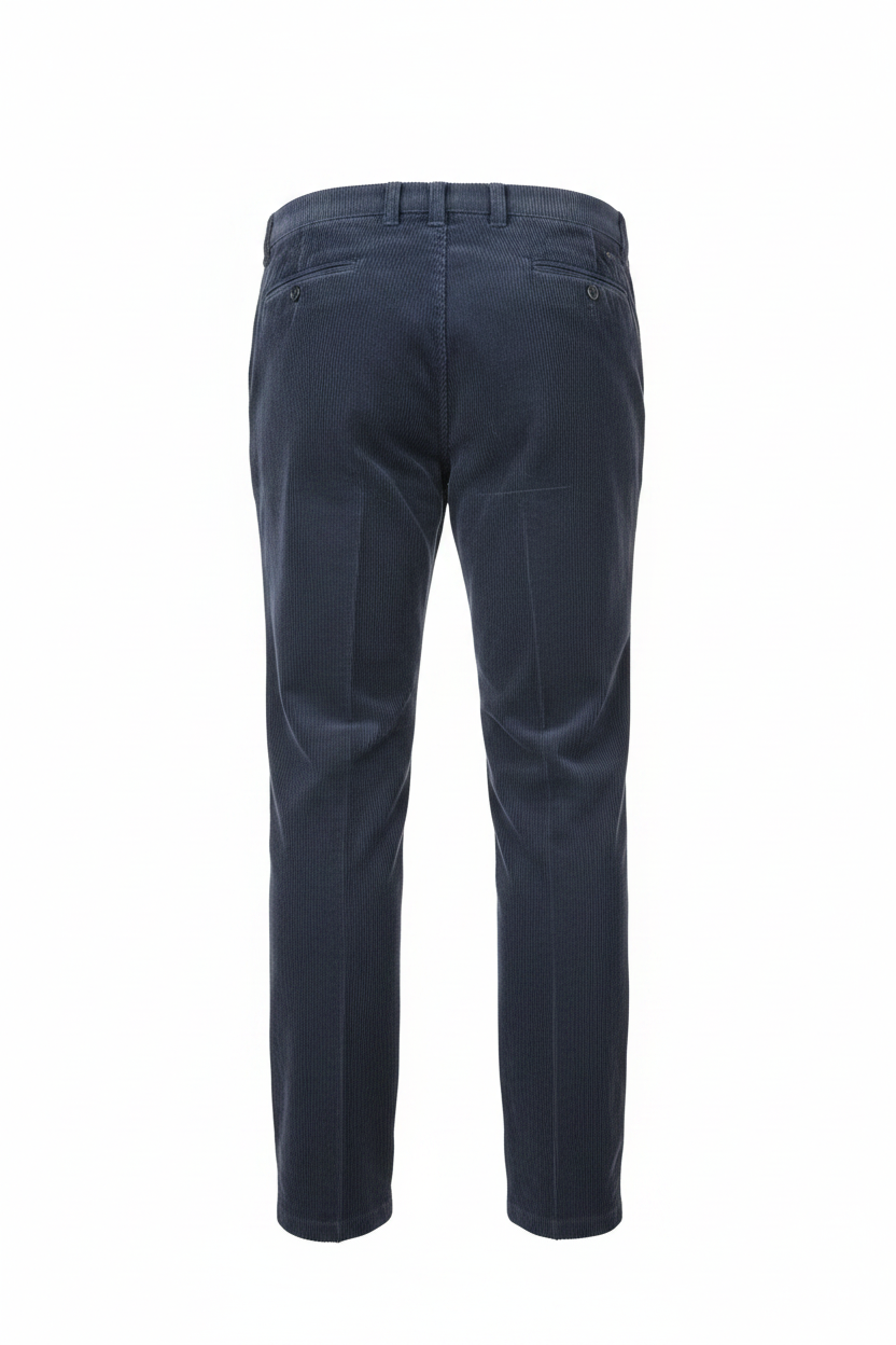 STEINBOCK BROEK VELOURS MARINEBLAUW