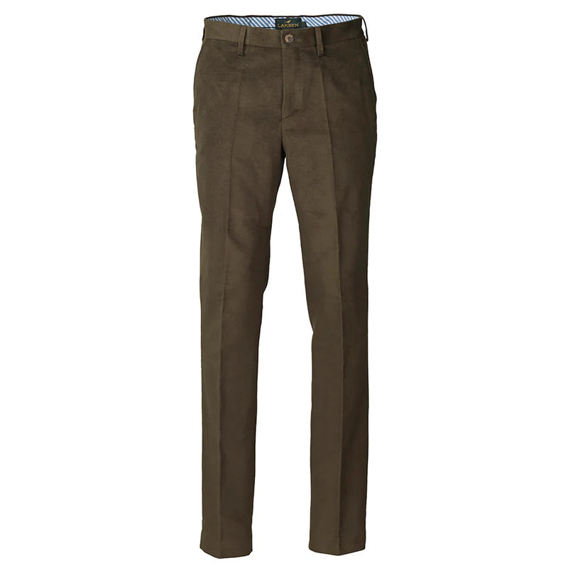 LAKSEN BELGRAVIA MOLESKIN TROUSERS LODEN