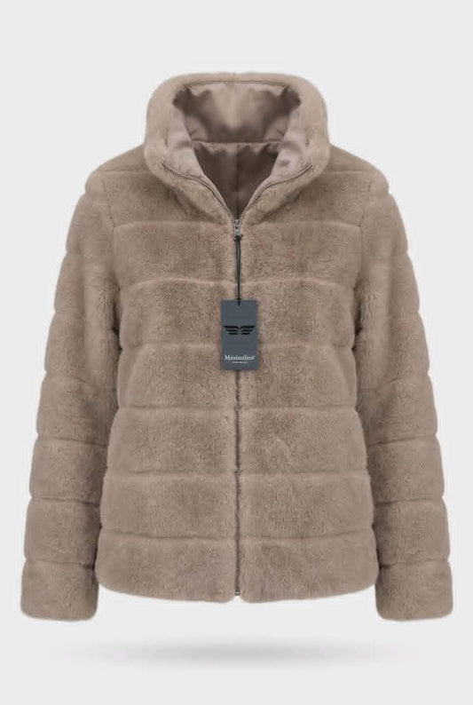 MAXIMILIAN FAUX-FUR JACKET