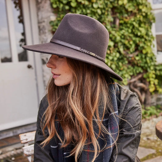 BARBOUR TACK FEDORA HAT BRUIN
