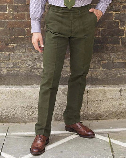 LAKSEN BELGRAVIA MOLESKIN TROUSERS LODEN GROEN