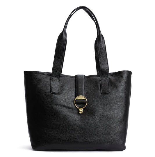BARBOUR ALDER LEATHER TOTE BAG