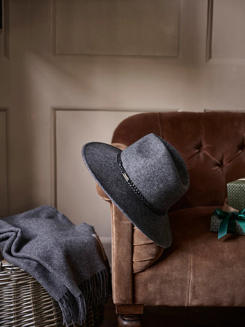 BARBOUR TACK FEDORA HAT GRIJS