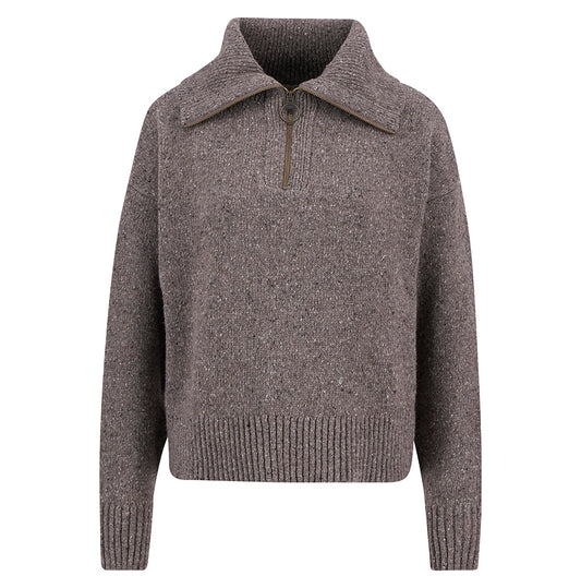 BARBOUR LAVENSDALE HALF ZIP KNITTED JUMPER