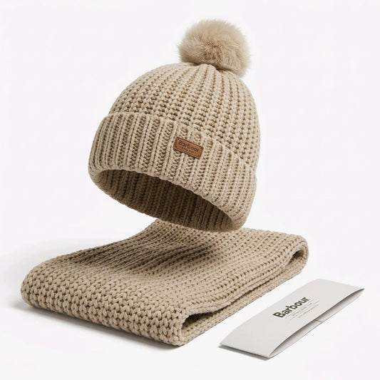 BARBOUR DOVER BEANIE & HAILES SCARF GIFT SET