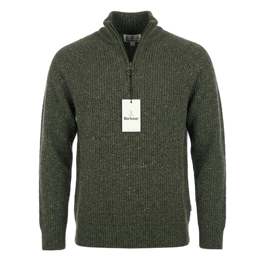 BARBOUR ESSENTIALS FLECK HALF ZIP