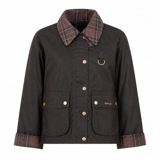 BARBOUR ICONS TARTAN COLLAR SPEY WAX JACKET