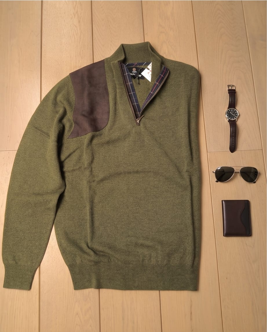 BARBOUR WHITWORTH HALF ZIP SWEATER