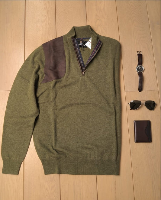 BARBOUR WHITWORTH HALF ZIP SWEATER