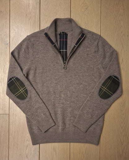 BARBOUR HOLDEN 1/4 ZIP TAUPE