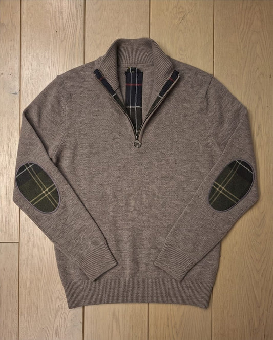 BARBOUR HOLDEN 1/4 ZIP TAUPE