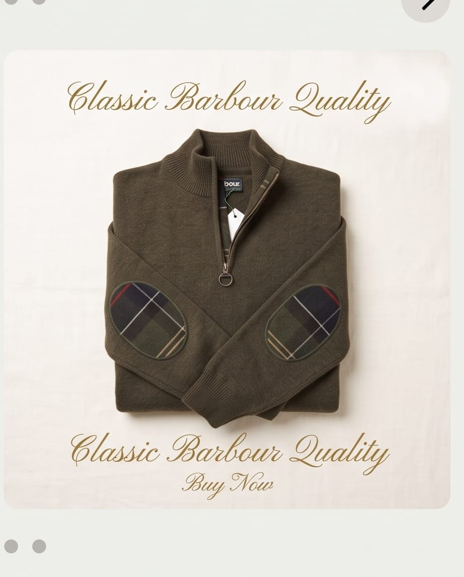 BARBOUR HOLDEN 1/4 ZIP KAKI