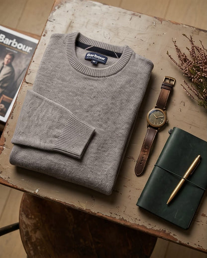 BARBOUR HOLDEN RONDE NEK TAUPE