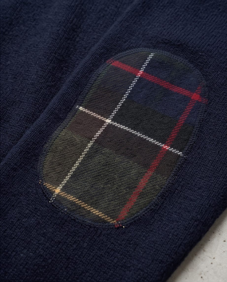 BARBOUR HOLDEN CREW NECK SWEATER NAVY