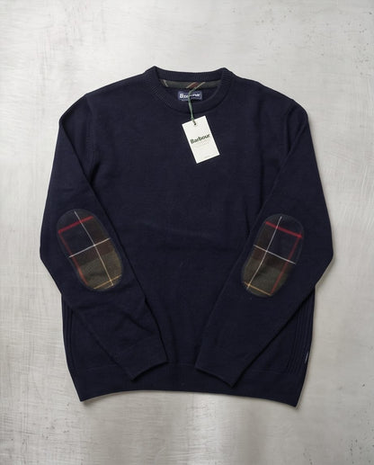 BARBOUR HOLDEN CREW NECK SWEATER NAVY