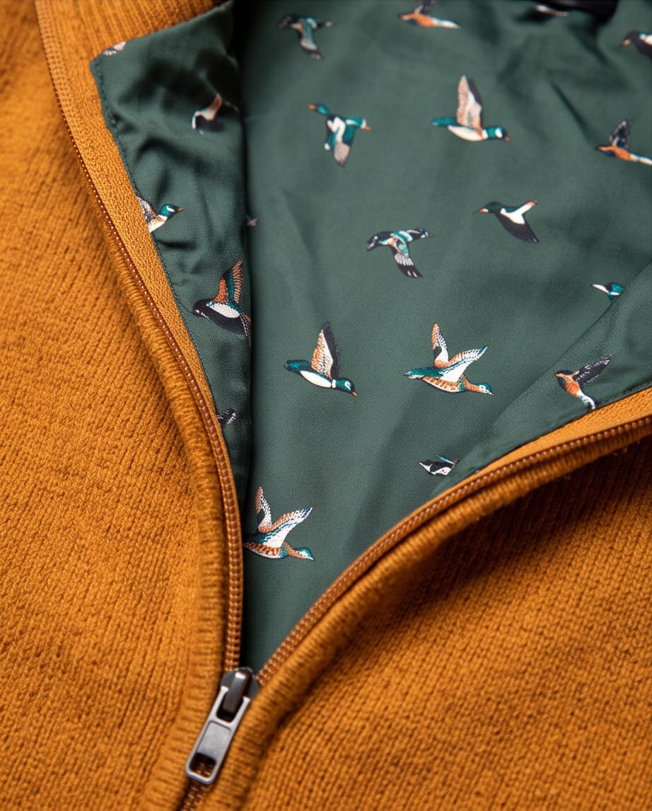 OSBORNE WINDPROOF CARDIGAN 100% LAMSWOL