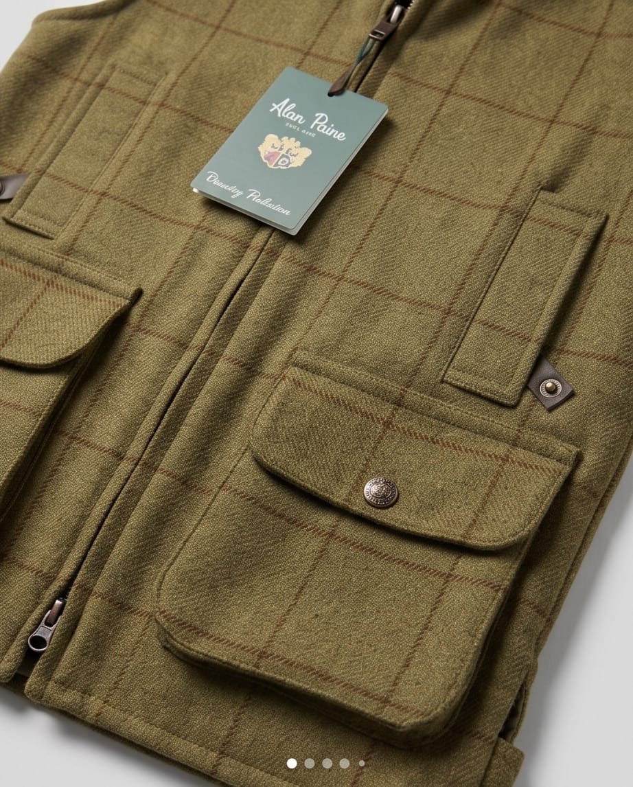 ALAN PAINE RUTLAND KIDS WAISTCOAT LICHEN