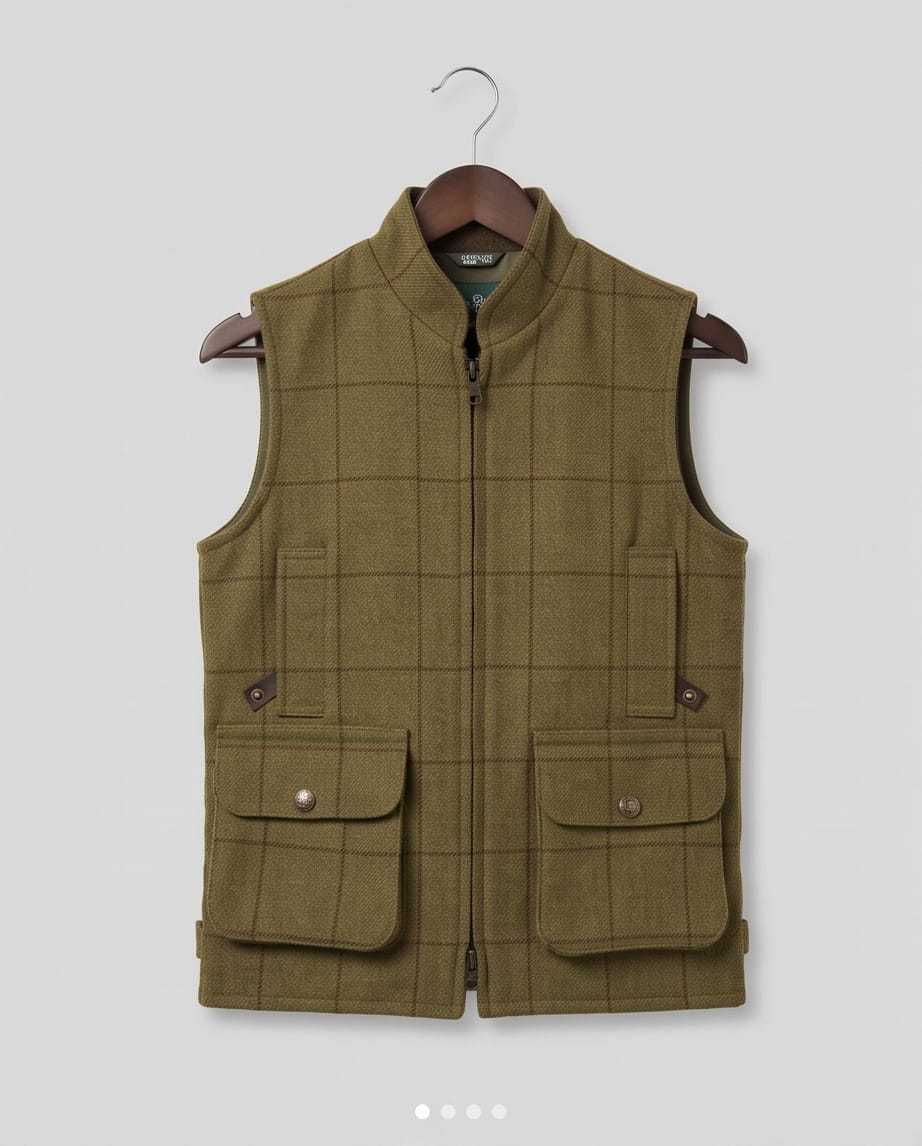 ALAN PAINE RUTLAND KIDS WAISTCOAT LICHEN