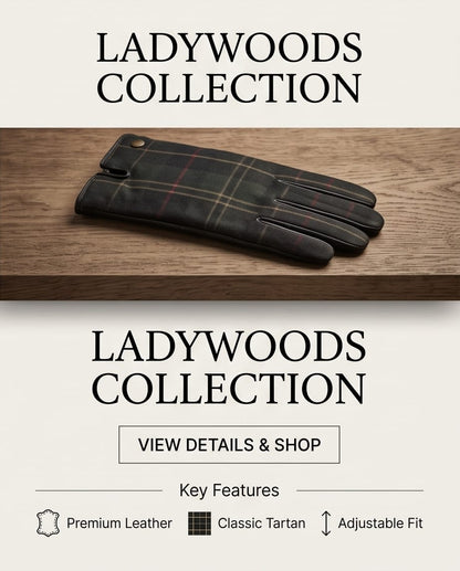 BARBOUR SCARLET TARTAN GLOVES (dame)