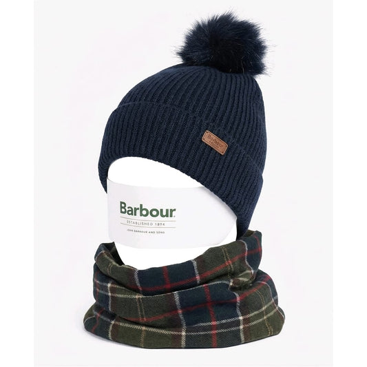 BARBOUR DOVER BEANIE & HAILES SCARF GIFT SET