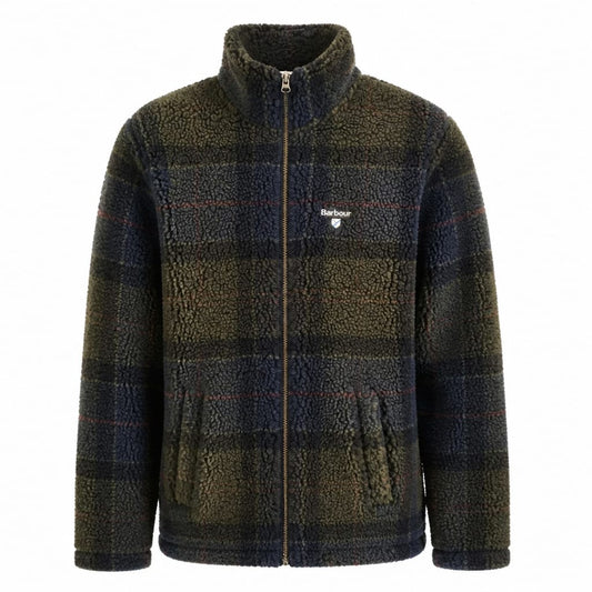 BARBOUR TARTAN FLEECE ZIP THROUGH SWEATSHIRT