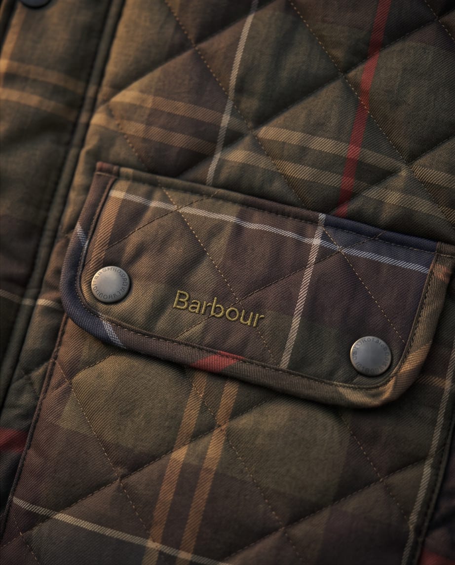 BARBOUR ICONS TARTAN LOWERDALE QUILTED GILET