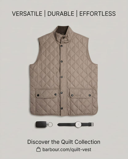 BARBOUR NEW LOWERDALE QUILTED GILET ecru