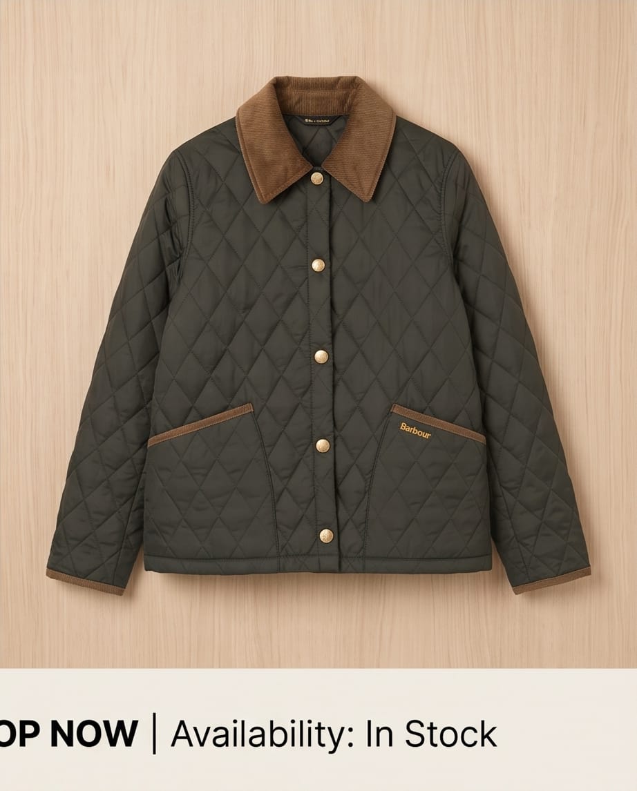 BARBOUR ICONS CROPPED LIDDESDALE QUILTED JACKET
