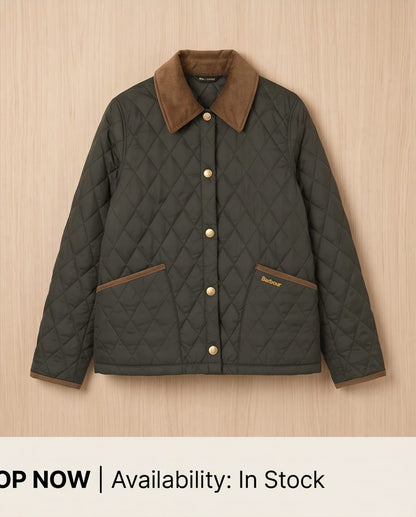 BARBOUR ICONS CROPPED LIDDESDALE QUILTED JACKET