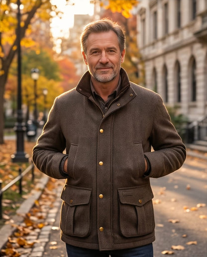 BARBOUR HEREFORD TWEED WOOL JACKET