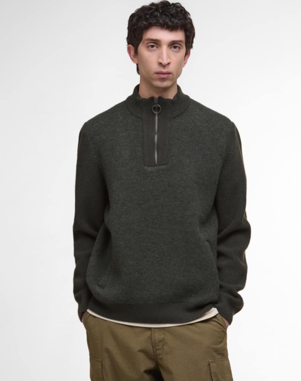 BARBOUR MILBURN HALF ZIP KNITTED JUMPER