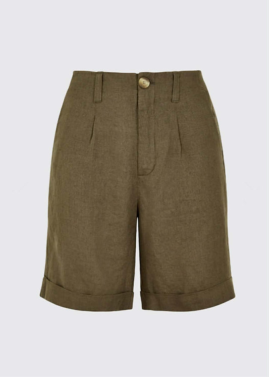 Maryland Dames Linnen Shorts - Kaki