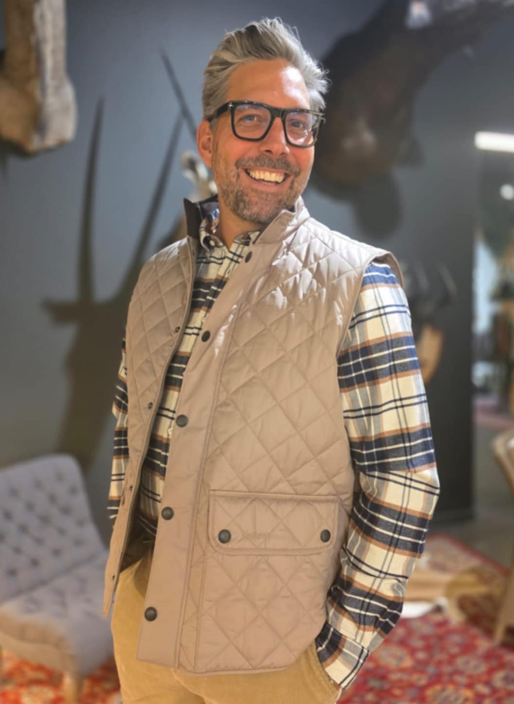 BARBOUR NEW LOWERDALE QUILTED GILET ecru