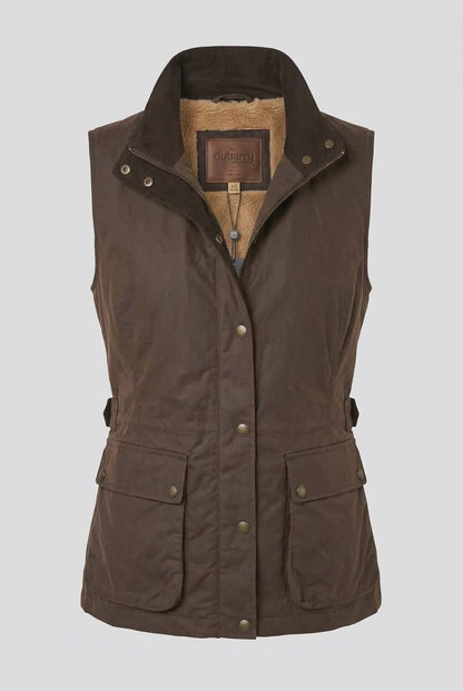 WAX GILET MET FAUX FUR
