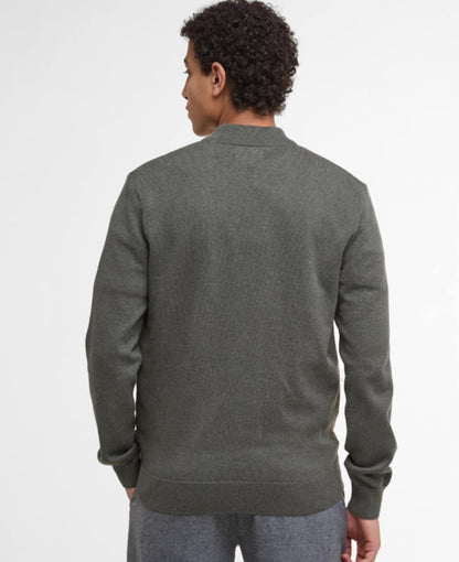 BARBOUR ESSENTIAL CARN BAFFLE ZIP THROUGH KNITTED JUMPER