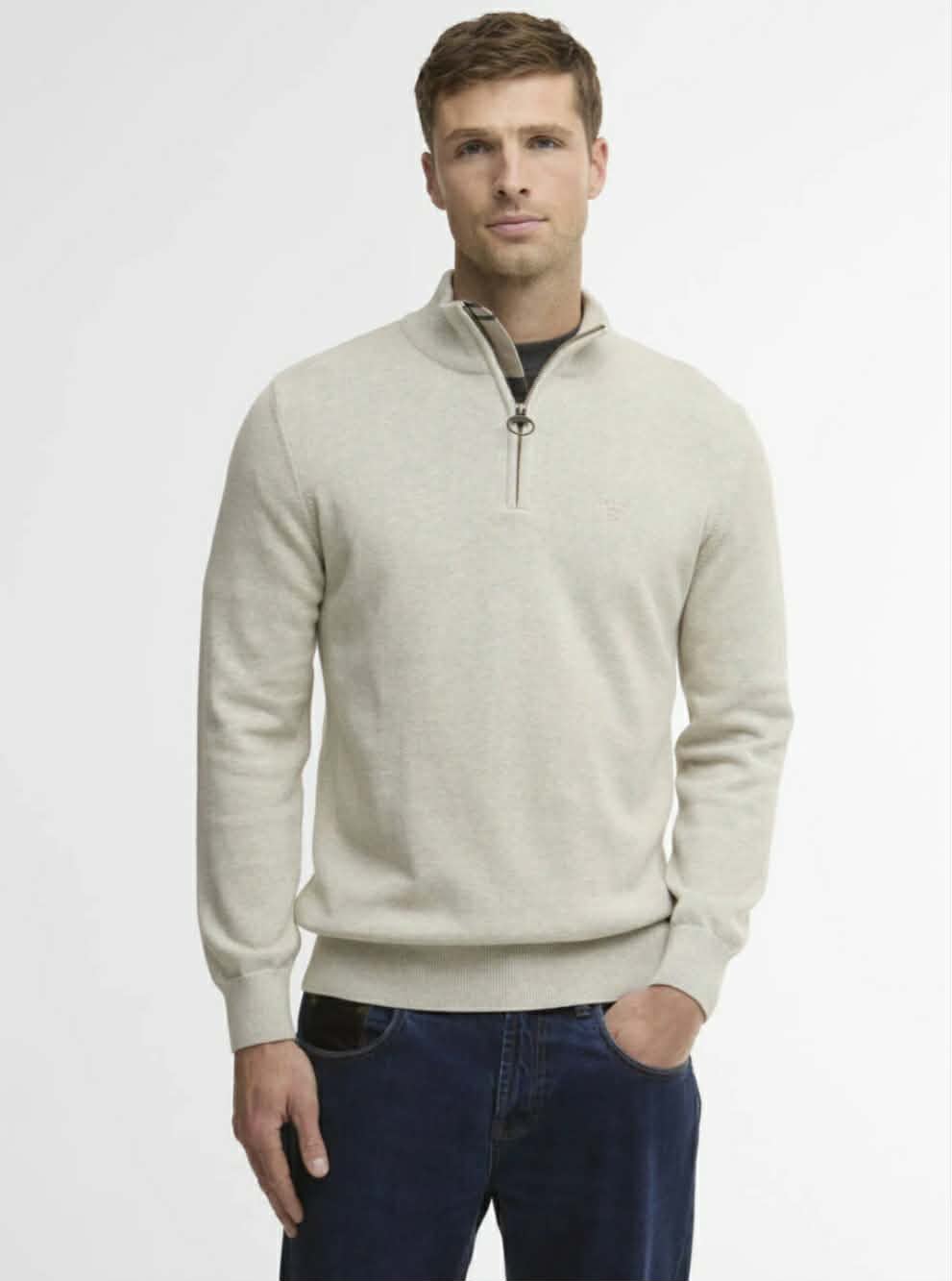 BARBOUR HALF ZIP COTTON